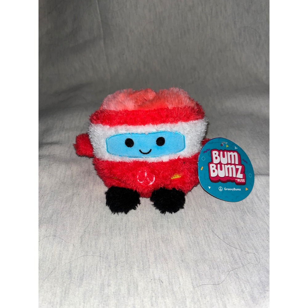 BumBumz RUSS GroovyBumz Vance Van Red White Plush Stuffed‎ Animal Toy NWT